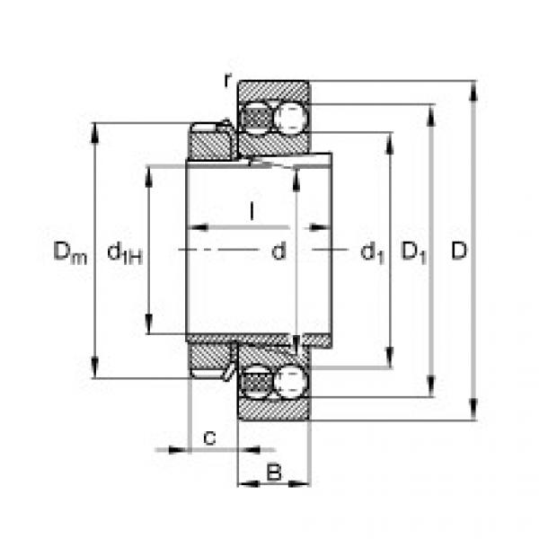 Bearing 1207-K-TVH-C3 + H207 FAG #1 image